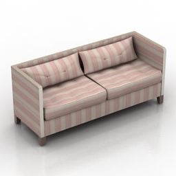 Sofa Shelter Vintage textura 3D model