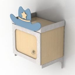 نموذج Wall Locker لأثاث الأطفال ثلاثي الأبعاد