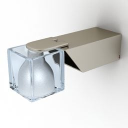 스틸 케이스 벽 보루 램프 3d 모델