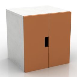 Old Style Locker With Drawers 3d model