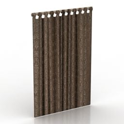 Modelo 3d de textura vintage de cortina marrom