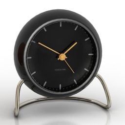 นาฬิกาตั้งโต๊ะสีดำแบบ 3 มิติ