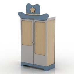 3д модель шкафа для детской мебели в стиле