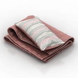 Bedspread With Pillow 3d model