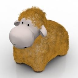 毛绒玩具羊 3d模型
