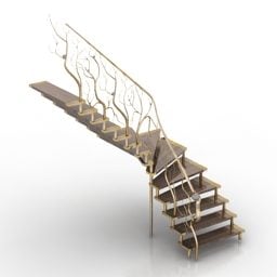 Escalier d'entrée de maison modèle 3D