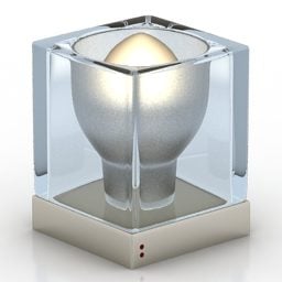 چراغ جعبه شیشه ای مربعی مدل سه بعدی