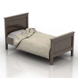 Sing Bed With Bedcap 3d model