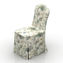 Kerusi Dengan Penutup Tekstil model 3d