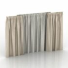 Satin Curtain Set Two Color