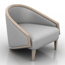 كرسي ذو ظهر منحني Kokoon نموذج ثلاثي الأبعاد