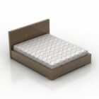 Simple Double Bed With White Mattress