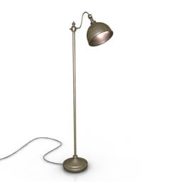 Rustic Brass Torchere Lamp 3d model
