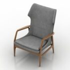 Eenvoudige fauteuil met hoge rugleuning