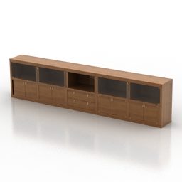 Długa szafka z szufladami Model 3D
