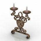 Candlestick With Antique Brass Stand