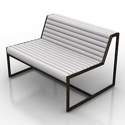 3д модель минималистичного дивана-скамьи Аливар