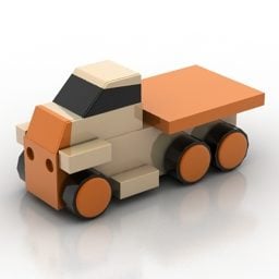 Muovinen Toy Truck Car 3D-malli
