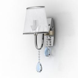 Vegglampe med krystall dekorativ 3d-modell