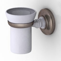 Wall Rack With Cup Sanitary 3d model