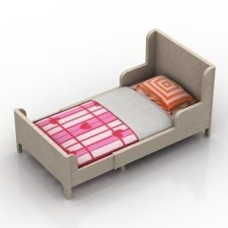 Single Bed Ikea Busunge 3d model