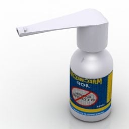 Medicine Bottle With Cap 3d model