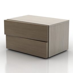 Minimalistyczne szuflady szafki nocnej Model 3D