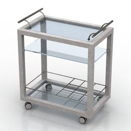 Product Cart With Wheels 3d model
