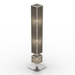 Vysoká stojací lampa obdélníkového tvaru 3D model