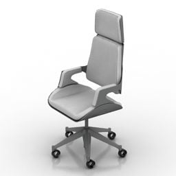 3д модель современного кресла на колесах для офиса