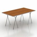 طاولة خشبية مع أرجل X