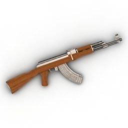 Rifle Gun Wood Cover 3d model