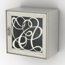 Support mural pour casier carré modèle 3D