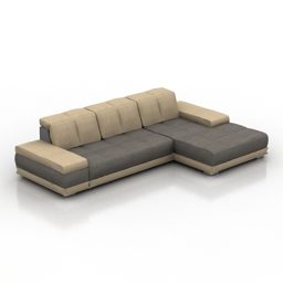 Canapé sectionnel Palermo modèle 3D