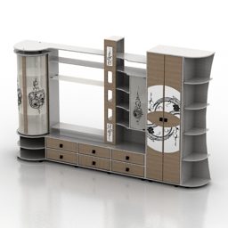 लकड़ी का नाइटस्टैंड फर्नीचर 3डी मॉडल