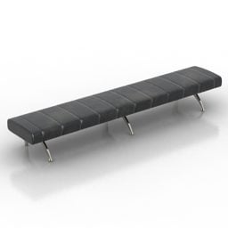 Black Leather Sofa Bench