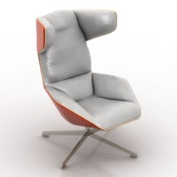 Kunststof rotan fauteuil 3D-model