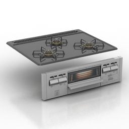 Kuchyňský plynový sporák Harman 3D model
