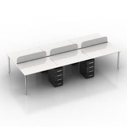 Work Table With Divider 3d model