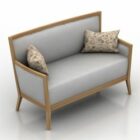 Estructura de madera de sofá de tela simple