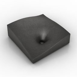 Model 3D czarnego siedziska