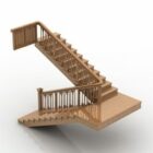Внутренняя лестница в деревянном стиле