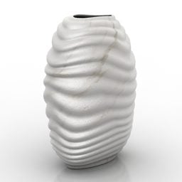 アート花瓶の波パターン3Dモデル