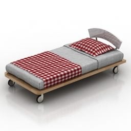 3D model postele s koly