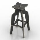 Dřevěná židle ocelová noha