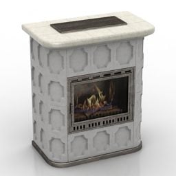 Antique Fireplace Stone Material 3d model