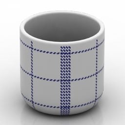 Porcelæn Cup Lines Texture 3d model
