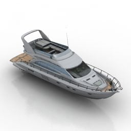 Middels størrelse Yacht 3d-modell