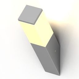 Suorakaiteen muotoinen valolamppu Minimalistinen 3d-malli