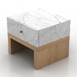 Yöpöytä Marble Top 3D-malli